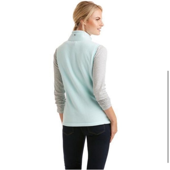 Vineyard Vines Westerly Fleece Vest Crystal Blue - Picture 4 of 12